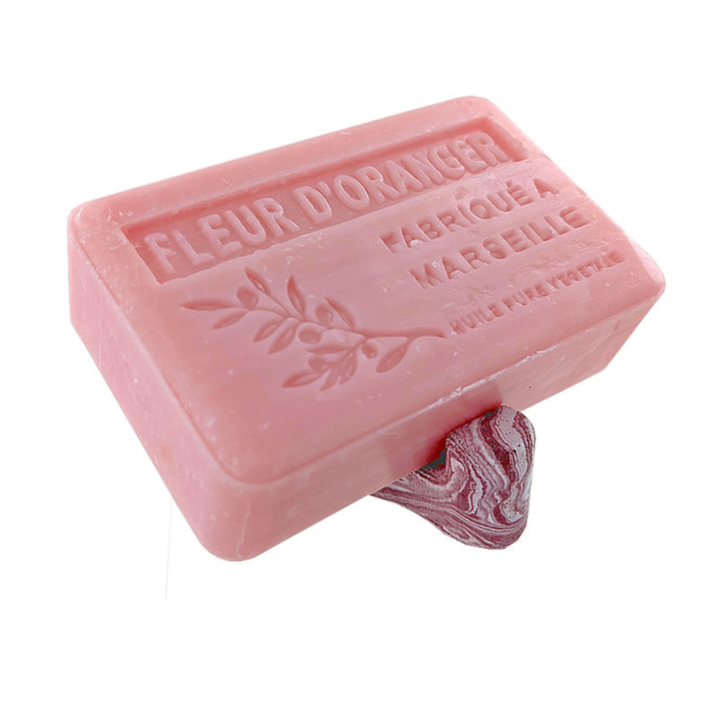 Porte savon "Trident" teinté rouge 